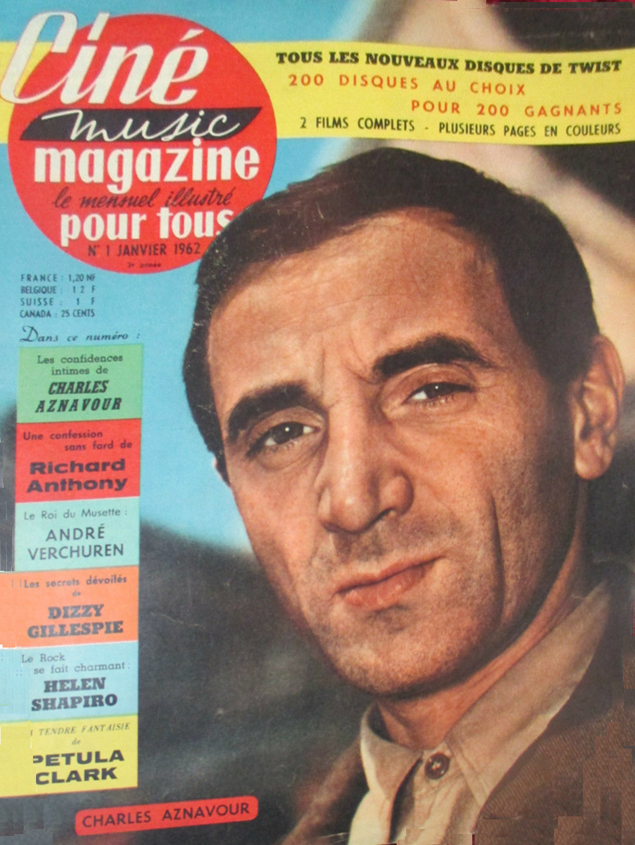 CIN� MUSIC MAGAZINE no  1 January 1962