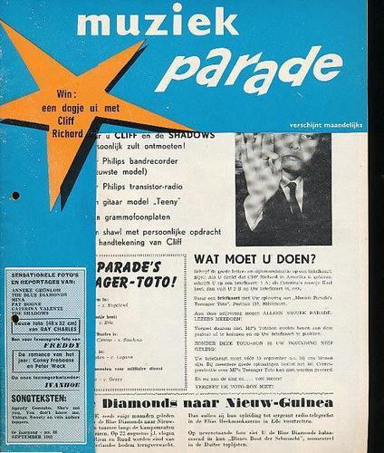 66-September 1962-CLIFF RICHARD 3 - ANNEKE GRONLOH 2 - CONNY AND PETER 2 - PAT BOONE 1/4 - CATERINA VALENTE 1/3 - REX GILDO 1 - DORIS DAY 1 - RAY CHARLES 2 - PAT BOONE - HELEN SHAPIRO 1/4 - FRANK SINATRA DEAN MARTIN 1/4 - PERRY COMO 1/4.