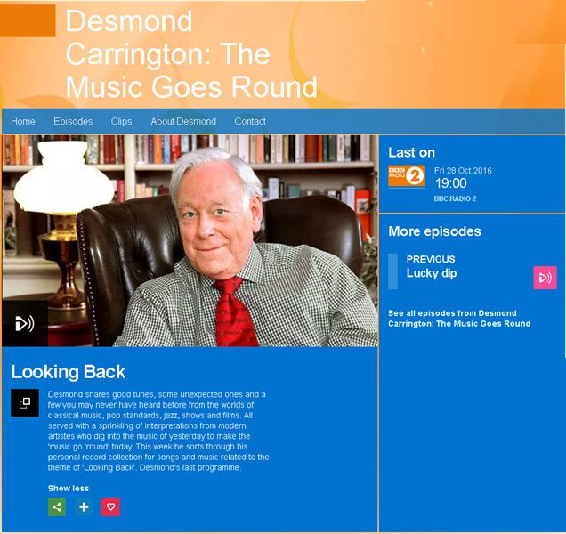 Desmond Carrington - the music goes round